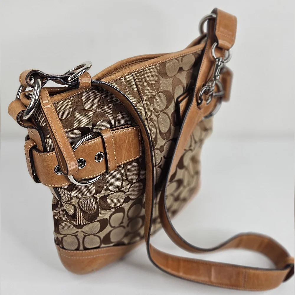 Authentic Coach Monogram Leather SOHO Crossbody Shoulder Bag - Picture 2 of 15